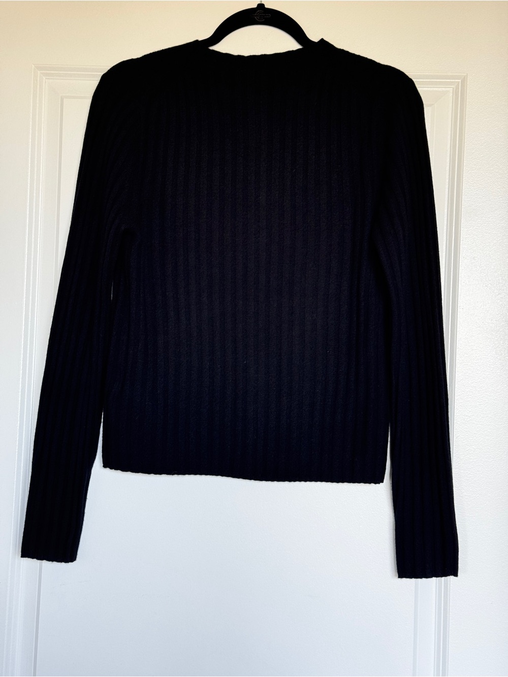 NWT! J. CREW Women’s Wide-rib cashmere cardigan in black, size medium m - Picture 8 of 14